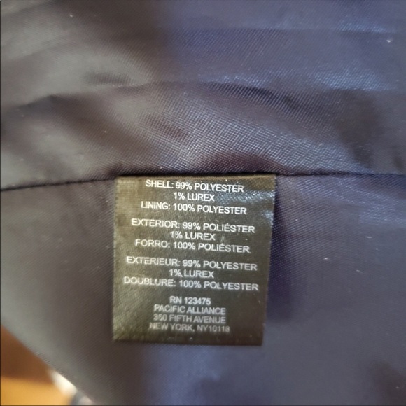 NWT Tahari ASL Navy Silver Paisley Brocade Dress - Picture 4 of 9